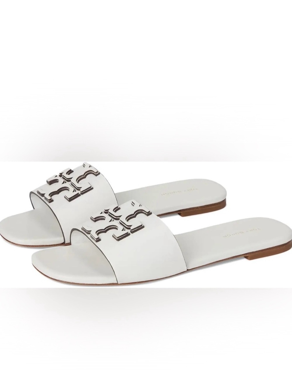 Tory Burch White Inés  Slide Sandals